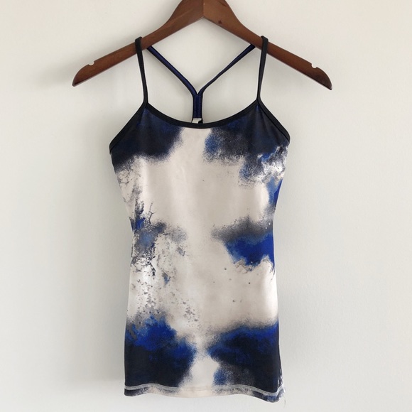 lululemon athletica Tops - Lululemon Power Y Tank in Milky Way Size 4
